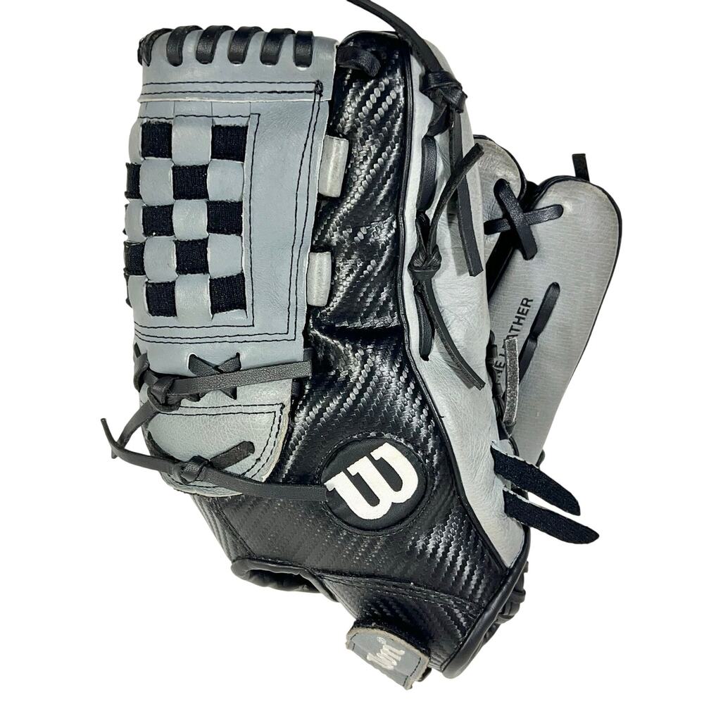 Wilson A360 Baseball Glove Leather Mitt Right Hand Black/Grey 12.5" A03RB21125